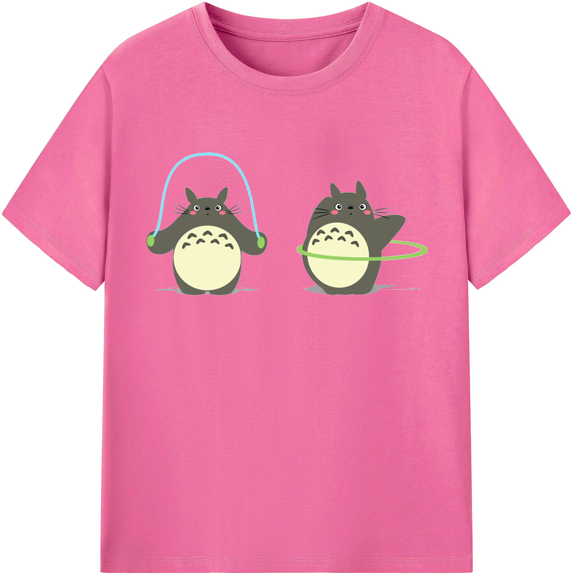 （画像用） となりのトトロ 草壁メイ 草壁サツキ My Neighbor Totoro Satsuki Kusakabe Mei Kusakabe レディースカジュアルプリントTシャツ（綿100％）